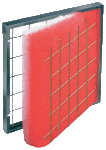 Filter media pad in a frame